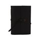 aerial view a black leather & light rust linen accent cooper large journal, image 1 of 2