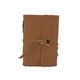 aerial view a tan leather & black linen accent cooper large journal, image 1 of 2