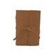 aerial view a tan leather & fuchsia linen accent cooper large journal, image 1 of 2