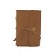 aerial view a tan leather & lemon linen accent cooper large journal, image 1 of 2