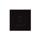 aerial view a black 2 x 2 leather square patch, image 1 of 2