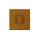 aerial view a tan 2 x 2 leather square patch, image 1 of 2