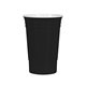 aerial view a black yukon cups 16 oz double wall party cup, image 1 of 2