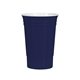aerial view a navy yukon cups 16 oz double wall party cup, image 1 of 2