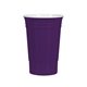 aerial view a purple yukon cups 16 oz double wall party cup, image 1 of 2