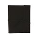 aerial view a black leather & black linen accent docker composition book cover, image 1 of 2