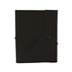 aerial view a black leather & royal blue linen accent docker composition book cover, image 1 of 2
