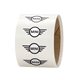 aerial view a group of 2 x 2 die cut roll labels, image 1 of 3