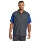 aerial view a charcoal/royal red kap(r) short sleeve ripstop crew shirt, image 1 of 6