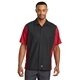 aerial view a black/red red kap(r) short sleeve ripstop crew shirt, image 1 of 6