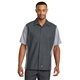 aerial view a charcoal/light grey red kap(r) short sleeve ripstop crew shirt, image 1 of 6
