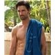a royal blue 35 x 60 midweight beach towel