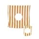 aerial view a orange/white stripe beach blanket tote, image 1 of 3