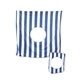 aerial view a blue/white stripe beach blanket tote, image 1 of 3