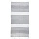 aerial view a grey/white riviera peshtemal beach towel(tm), image 1 of 3