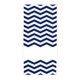 aerial view a royal blue/white monte carlo beach towel(tm), image 1 of 2