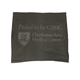 aerial view a athletic grey standard size stonehouse sweatshirt blanket, image 1 of 9