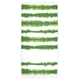 aerial view a lime green good vibes cabana stripe beach towel, image 1 of 2
