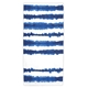 a royal blue good vibes cabana stripe beach towel