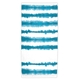aerial view a turquoise good vibes cabana stripe beach towel, image 1 of 2