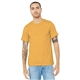 aerial view a heather mustard bella+canvas (r) unisex heather cvc short sleeve tee, image 1 of 6