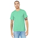 aerial view a heather prism mint bella+canvas (r) unisex heather cvc short sleeve tee, image 1 of 6