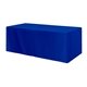 a royal blue (pms 7687) fitted poly / cotton 3- sided table cover - fits 8 standard table