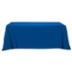 a royal blue (pms 7687) flat poly / cotton 4- sided table cover - fits 8 standard table