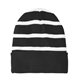 a black/white sport - tek(r) striped beanie with solid band