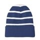 a team navy/silver sport - tek(r) striped beanie with solid band