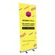 aerial view a group of 33 retractable polypropylene banner with stand, image 1 of 6
