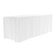 aerial view a white 6 4- sided fitted style table covers table throws - 2 color imprint, image 1 of 4