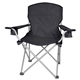 aerial view a black mega game day event folding captains chair (330 lbs capacity) - in stock, fast shipping, image 1 of 3