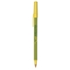 aerial view a metallic green barrel & yellow trim bic round stic ballpoint pen - promotional pens, image 2 of 2