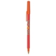 aerial view a red barrel & orange trim bic round stic ballpoint pen - promotional pens, image 3 of 3