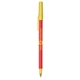 aerial view a red barrel & yellow trim bic round stic ballpoint pen - promotional pens, image 2 of 2
