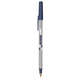 aerial view a silver barrel & cobalt trim bic round stic ballpoint pen - promotional pens, image 2 of 2