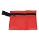 aerial view a red del monte 13 piece golf kit components inserted into zipper pack, image 1 of 4