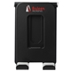 aerial view a black mobile metal phone stand, image 1 of 6