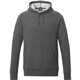 aerial view a heather dark charcoal (988) unisex dayton classic cozy fleece hoodie, image 1 of 4