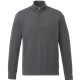 aerial view a heather dark charcoal (988) mens dayton classic fleece half zip pullover, image 1 of 5