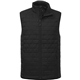 aerial view a black (995) mens telluride lightweight packable insulated puffer vest, image 1 of 4