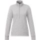 aerial view a heather grey secondary (915) womens dayton classic fleece half zip pullover, image 1 of 12