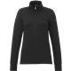 aerial view a black (995) womens dayton classic fleece half zip pullover, image 1 of 5