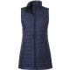 aerial view a vintage navy (573) womens telluride lightweight packable insulated puffer vest, image 1 of 7