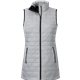 aerial view a silver (927) womens telluride lightweight packable insulated puffer vest, image 1 of 4