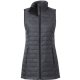 aerial view a grey storm (991) womens telluride lightweight packable insulated puffer vest, image 1 of 11