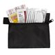aerial view a black del monte 13 piece golf kit components inserted into zipper pack, image 3 of 5