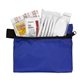 aerial view a blue del monte 13 piece golf kit components inserted into zipper pack, image 3 of 5