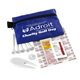 aerial view a blue del monte 13 piece golf kit components inserted into zipper pack, image 5 of 5